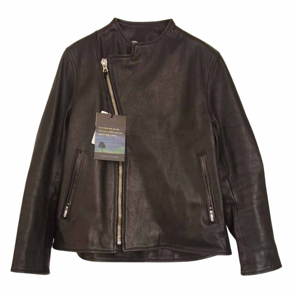 BRU NA BOINNE ブルーナボイン 5L-0001-2 ホースハイド レザー アラン ジャケット ブラック系 1【極上美品】【中古】