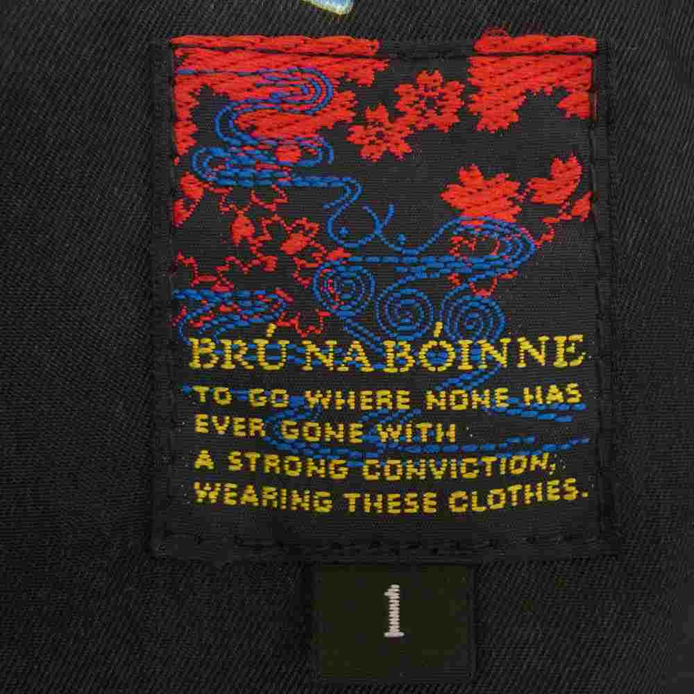 BRU NA BOINNE ブルーナボイン 5L-0001-2 ホースハイド レザー アラン ジャケット ブラック系 1【極上美品】【中古】