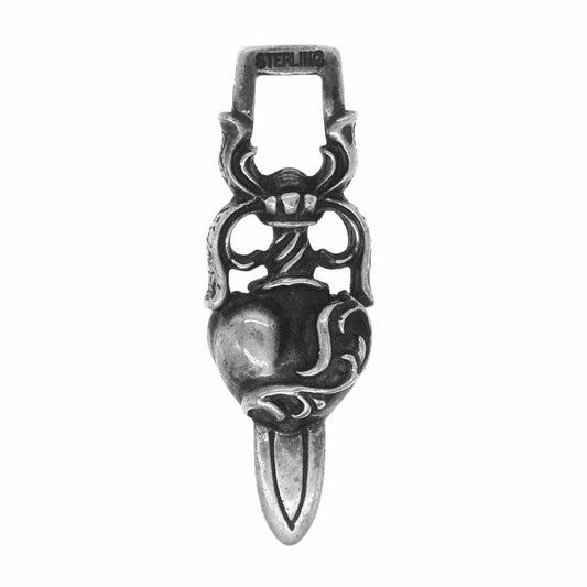 CHROME HEARTS クロムハーツ（原本無） DAGGER HEART ダガー ハート ペンダント シルバー系【中古】