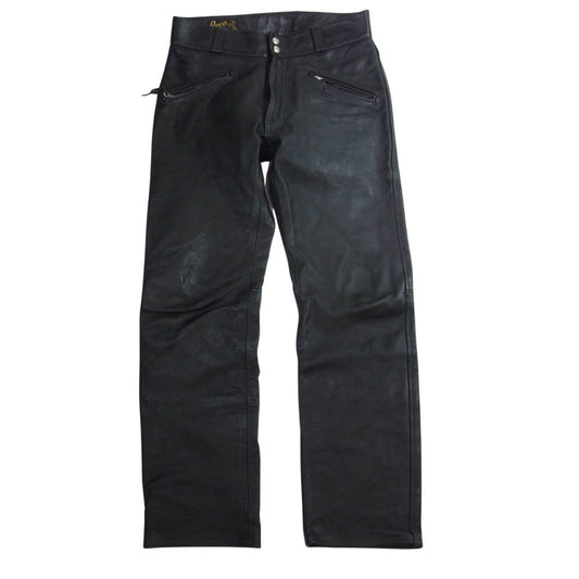 The REAL McCOY'S ザリアルマッコイズ BUCO ブコ  J-99 LEATHER PANTS ホースハイド レザー パンツ ブラック系 30【中古】