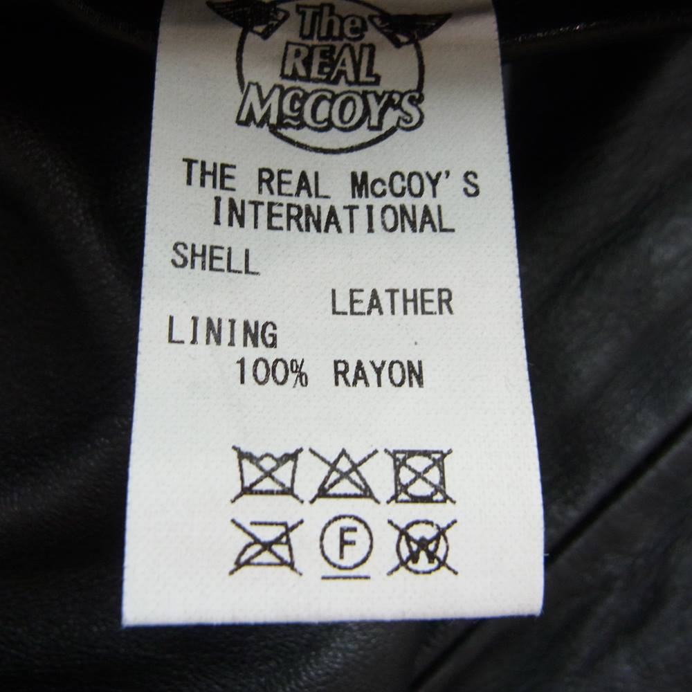 The REAL McCOY'S ザリアルマッコイズ BUCO ブコ  J-99 LEATHER PANTS ホースハイド レザー パンツ ブラック系 30【中古】