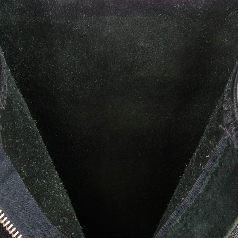 LANGLITZ LEATHERS ラングリッツレザーズ Goatskin racing K-9 1950年代復刻 ゴートスキン レーシング ノーカラー パテッド レザー ジャケット ブラック系【中古】