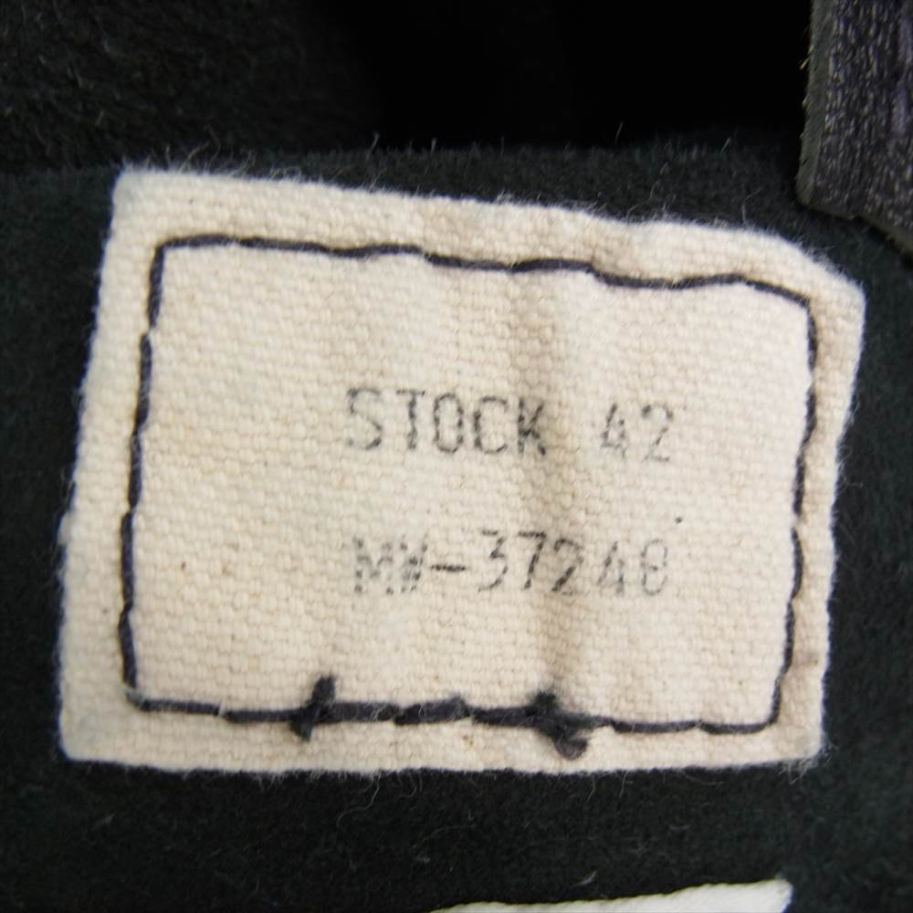 LANGLITZ LEATHERS ラングリッツレザーズ Goatskin racing K-9 1950年代復刻 ゴートスキン レーシング ノーカラー パテッド レザー ジャケット ブラック系【中古】