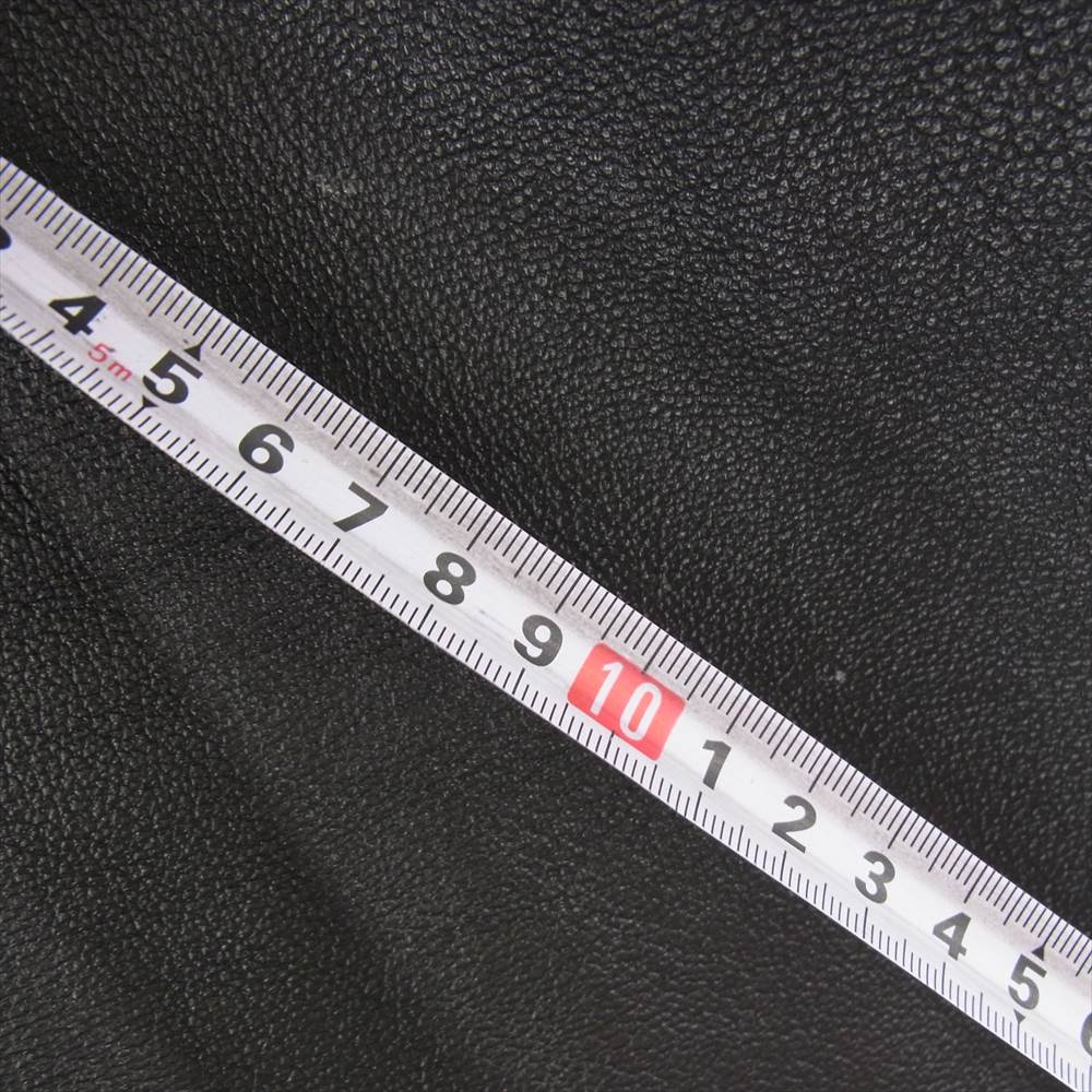 LANGLITZ LEATHERS ラングリッツレザーズ Goatskin racing K-9 1950年代復刻 ゴートスキン レーシング ノーカラー パテッド レザー ジャケット ブラック系【中古】