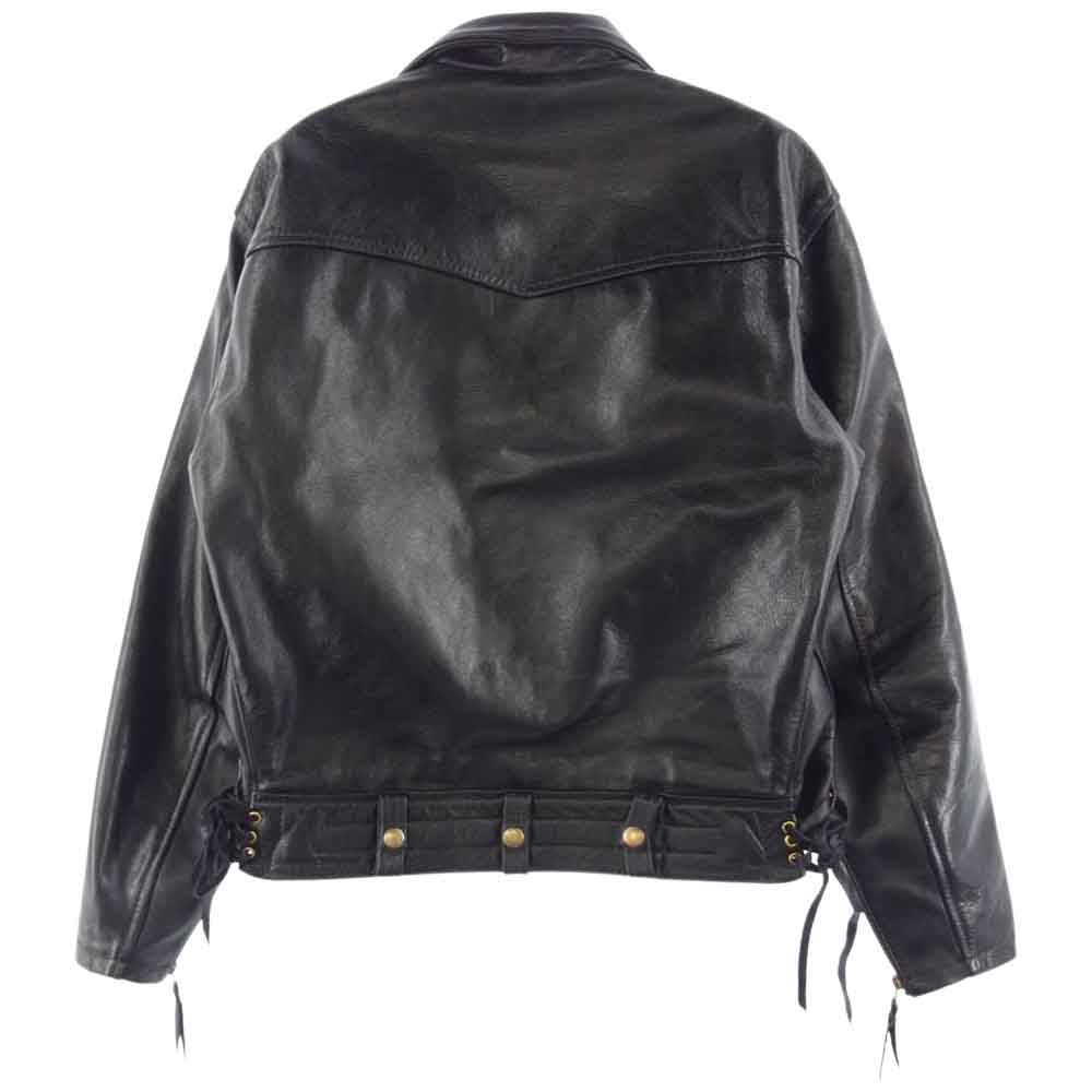 LANGLITZ LEATHERS ラングリッツレザーズ 1947 Style Horsehide Columbia ヨンナナ コロンビア ホースハイド 馬革 レザー ダブル ライダース ジャケット ブラック系【中古】