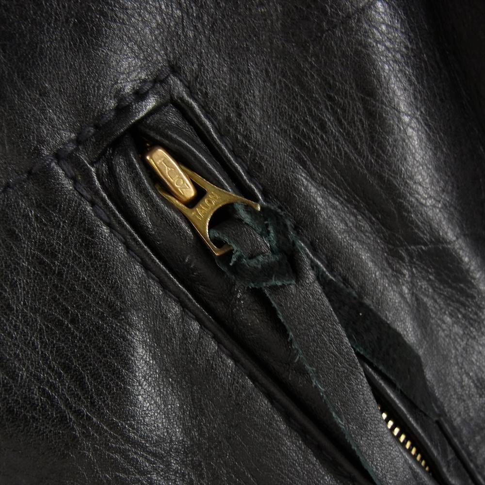 LANGLITZ LEATHERS ラングリッツレザーズ 1947 Style Horsehide Columbia ヨンナナ コロンビア ホースハイド 馬革 レザー ダブル ライダース ジャケット ブラック系【中古】