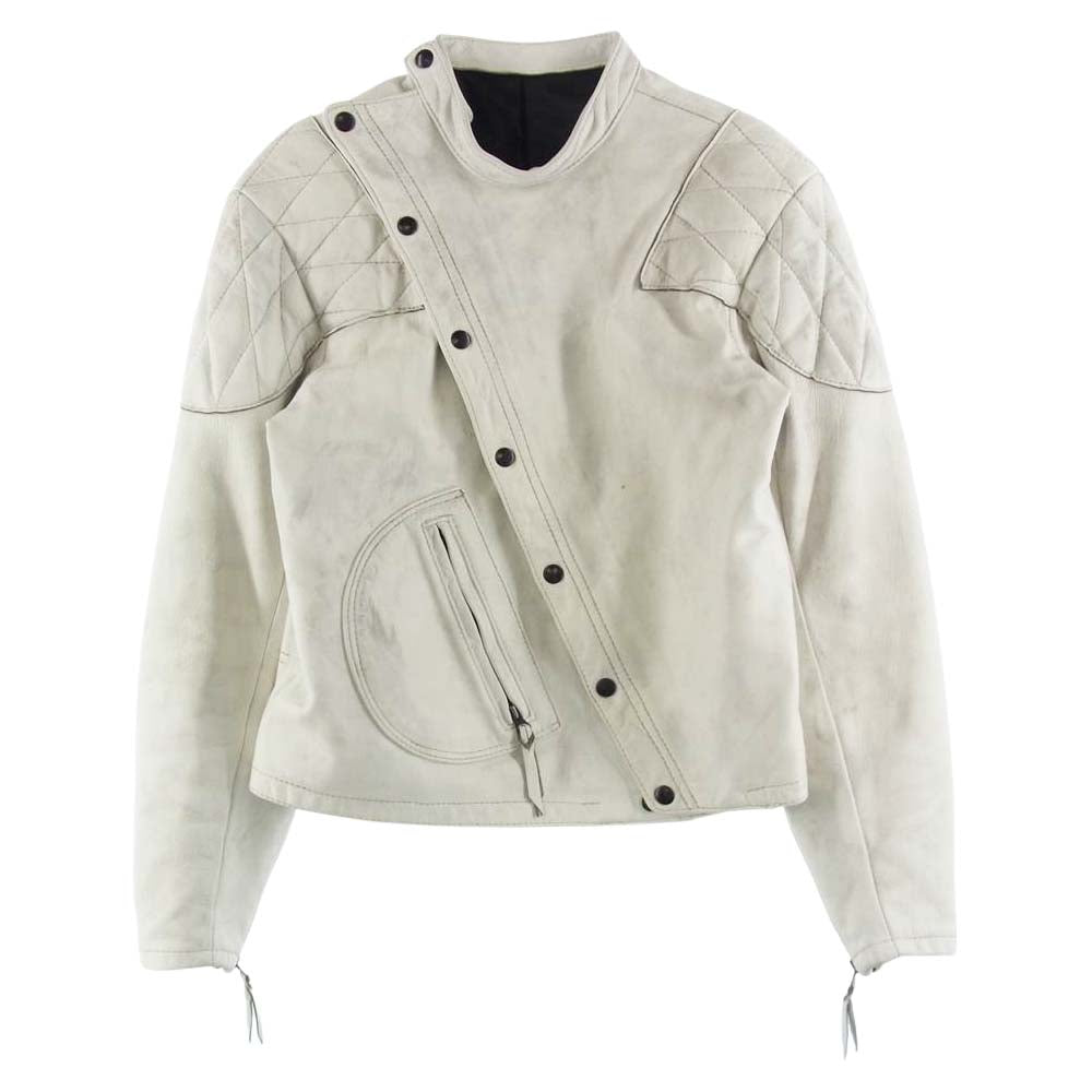 LANGLITZ LEATHERS ラングリッツレザーズ D.H.C DEATH'S HEAD CASCADE デスズ ヘッド キャスケード レザー ライダース ジャケット ホワイト ホワイト系【中古】