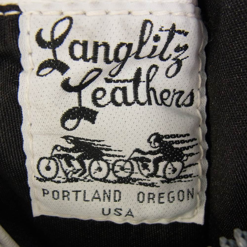 LANGLITZ LEATHERS ラングリッツレザーズ D.H.C DEATH'S HEAD CASCADE デスズ ヘッド キャスケード レザー ライダース ジャケット ホワイト ホワイト系【中古】