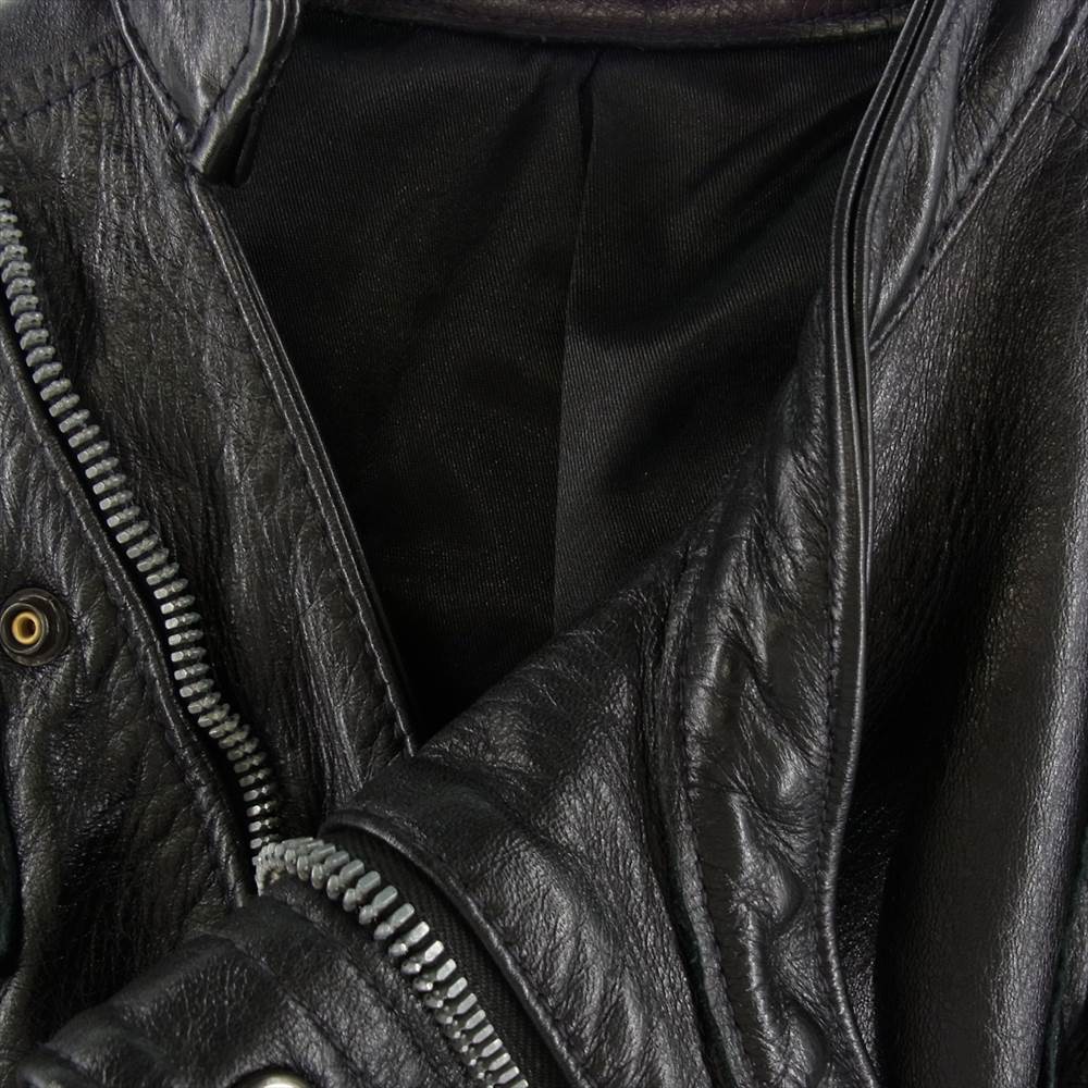 LANGLITZ LEATHERS ラングリッツレザーズ D.H.C DEATH'S HEAD CASCADE デスズ ヘッド キャスケード パデッド ホースハイド 馬革 レザー ライダース ジャケット ブラック ブラック系【中古】