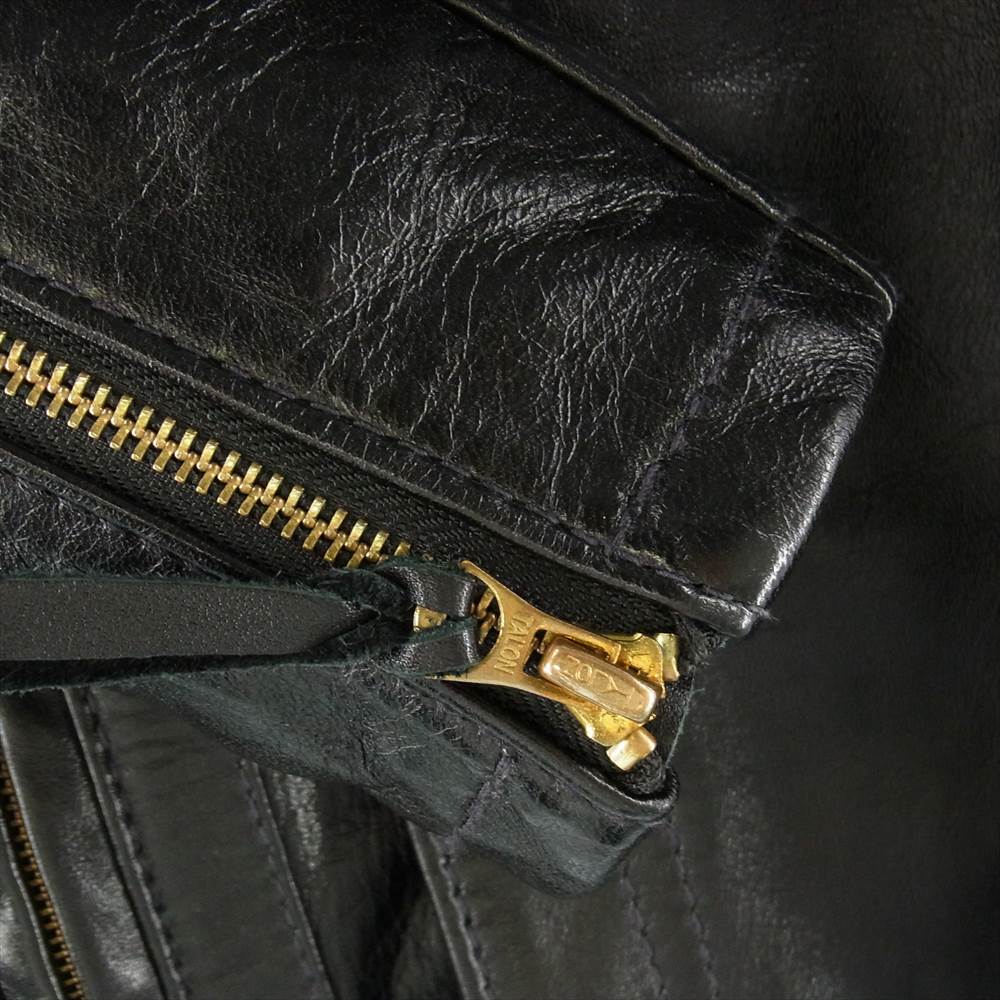 LANGLITZ LEATHERS ラングリッツレザーズ D.H.C DEATH'S HEAD CASCADE デスズ ヘッド キャスケード パデッド ホースハイド 馬革 レザー ライダース ジャケット ブラック ブラック系【中古】