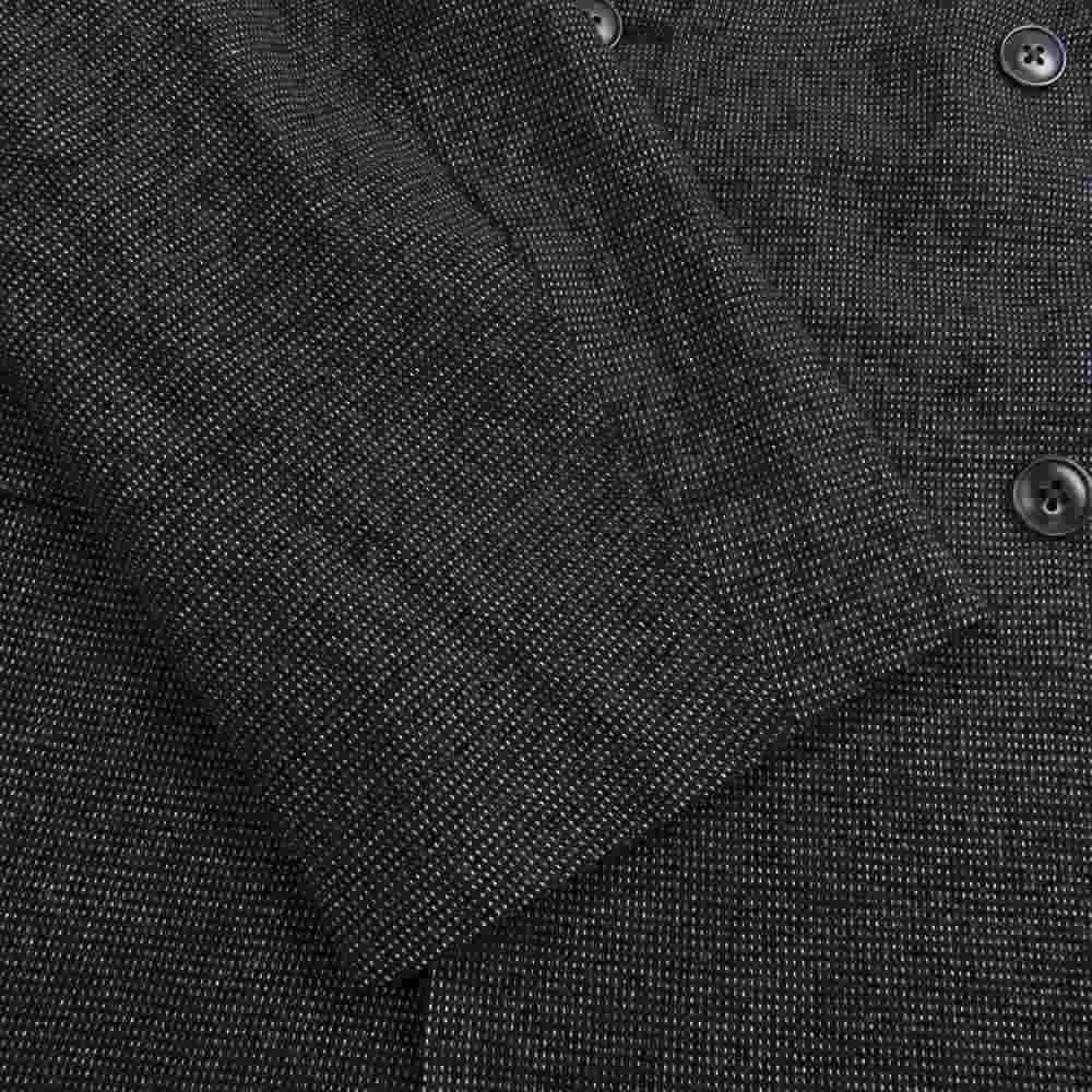 COMOLI コモリ 19AW Q03-04016 ウール シルク ダブル チェスターコート テーラードジャケット ブラック系 1【中古】