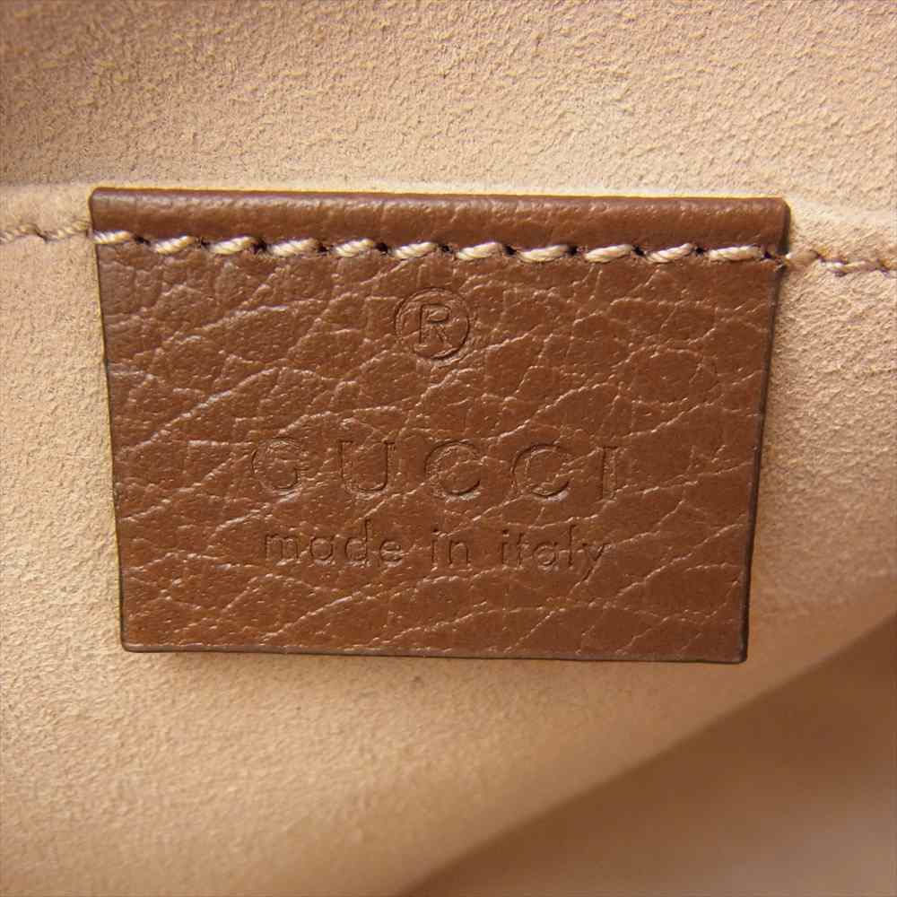 GUCCI グッチ 517350 オフィディア GG ジャガード デニム ミニ バッグ インディゴブルー系 ブラウン系【中古】