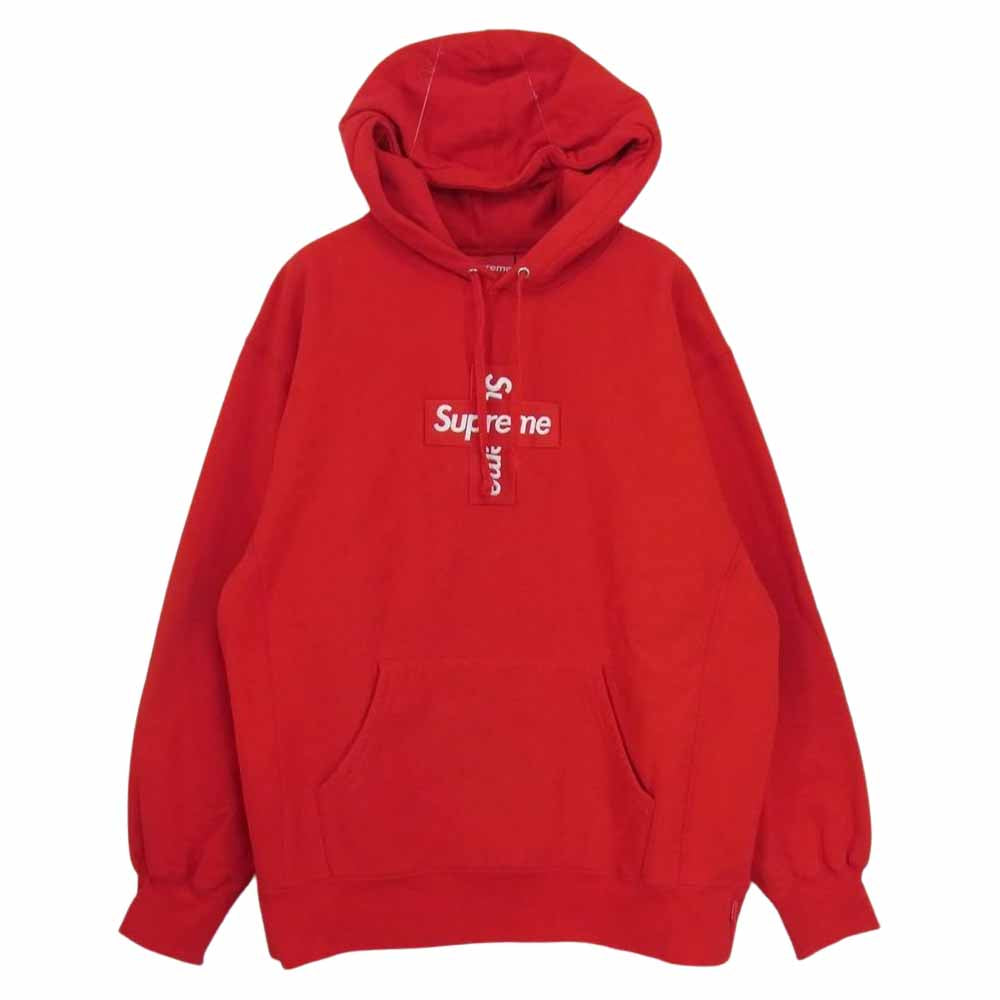 Supreme シュプリーム 20AW Cross Box Logo Hooded Sweatshirt レッド系 M【中古】