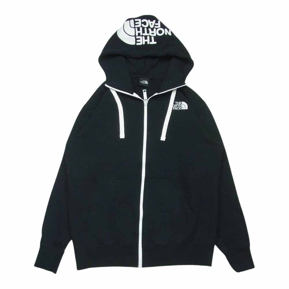 THE NORTH FACE ノースフェイス NT62130 Rearview Full Zip Hoodie リアビュー フル ジップ フーディ ブラック ブラック系 L【中古】