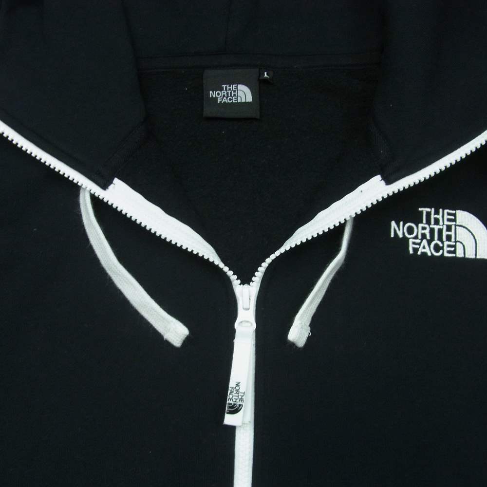 THE NORTH FACE ノースフェイス NT62130 Rearview Full Zip Hoodie リアビュー フル ジップ フーディ ブラック ブラック系 L【中古】