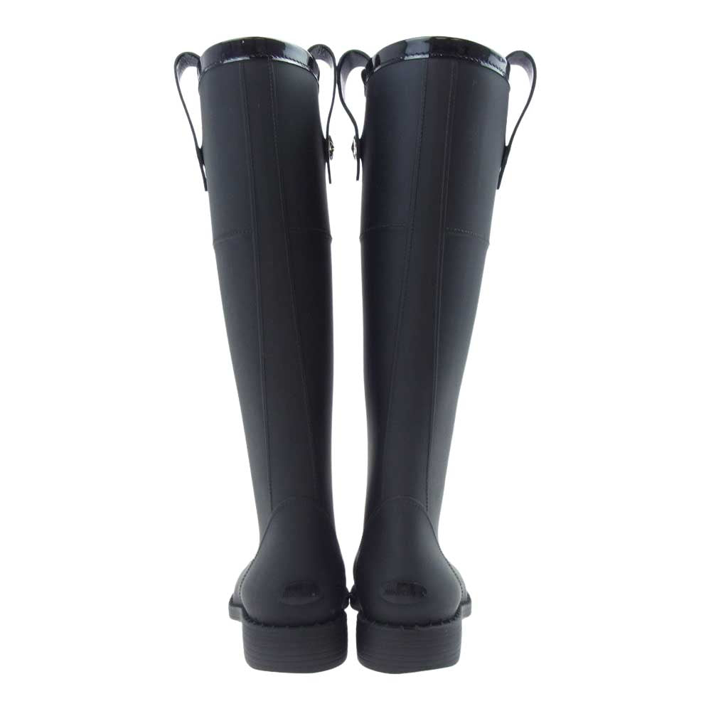 JIMMY CHOO ジミーチュウ イタリア製 スタースタッズ付き レインブーツ ブラック系 34【中古】