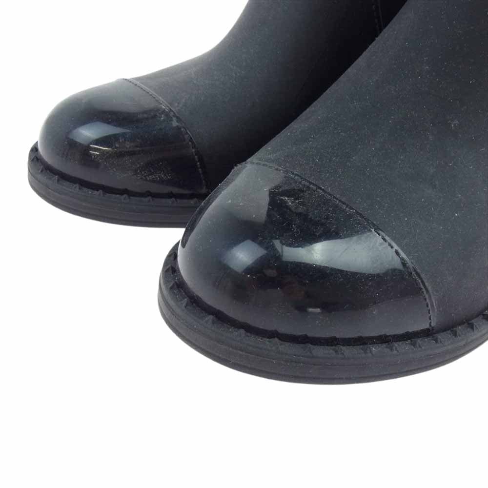 JIMMY CHOO ジミーチュウ イタリア製 スタースタッズ付き レインブーツ ブラック系 34【中古】