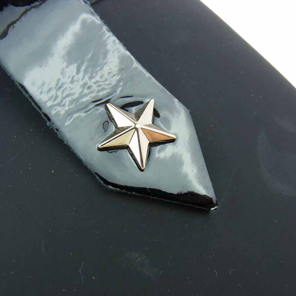 JIMMY CHOO ジミーチュウ イタリア製 スタースタッズ付き レインブーツ ブラック系 34【中古】