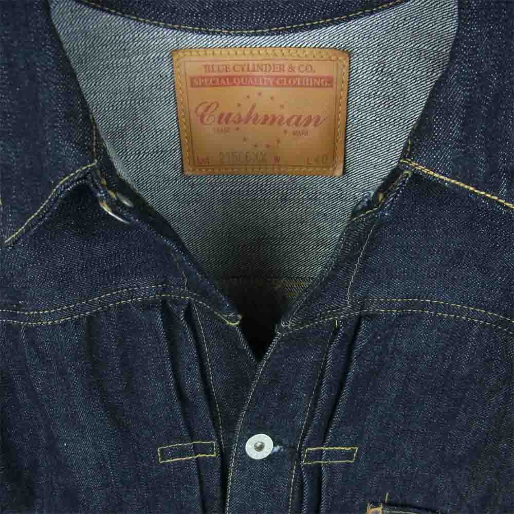 CUSHMAN クッシュマン 21506XX WWII 大戦モデル 1st Type DENIM JACKET シンチバック 月桂樹ボタン デニム ジャケット インディゴブルー系 40【中古】