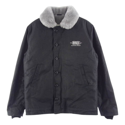 WESCO ウエスコ × Dehen ディーエン  N-1 JACKET ワックス オイルド コットン デッキ ジャケット ブラック系 M【美品】【中古】
