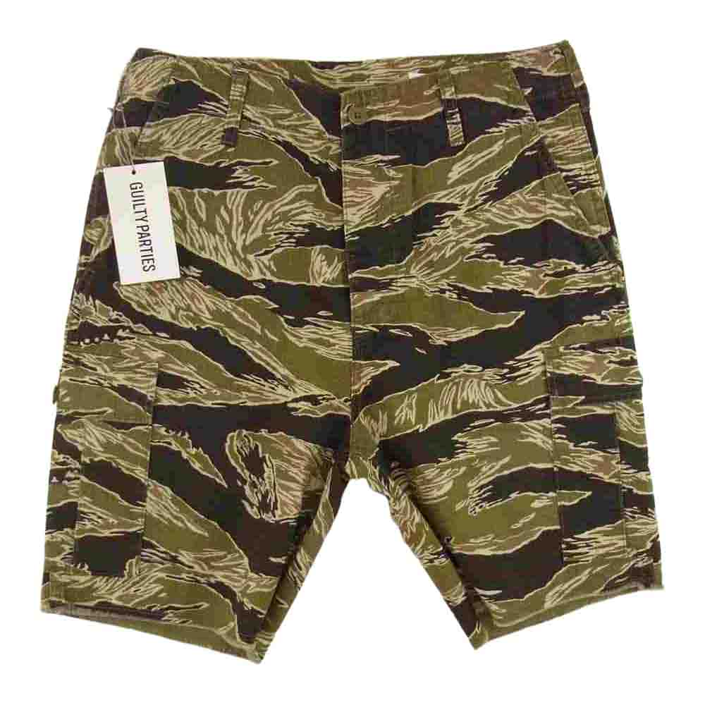 WACKO MARIA ワコマリア 17SS-WMP-PT01 JUNGLE ARMY SHORTS ジャングル アーミー ショーツ カーキ系 M【美品】【中古】