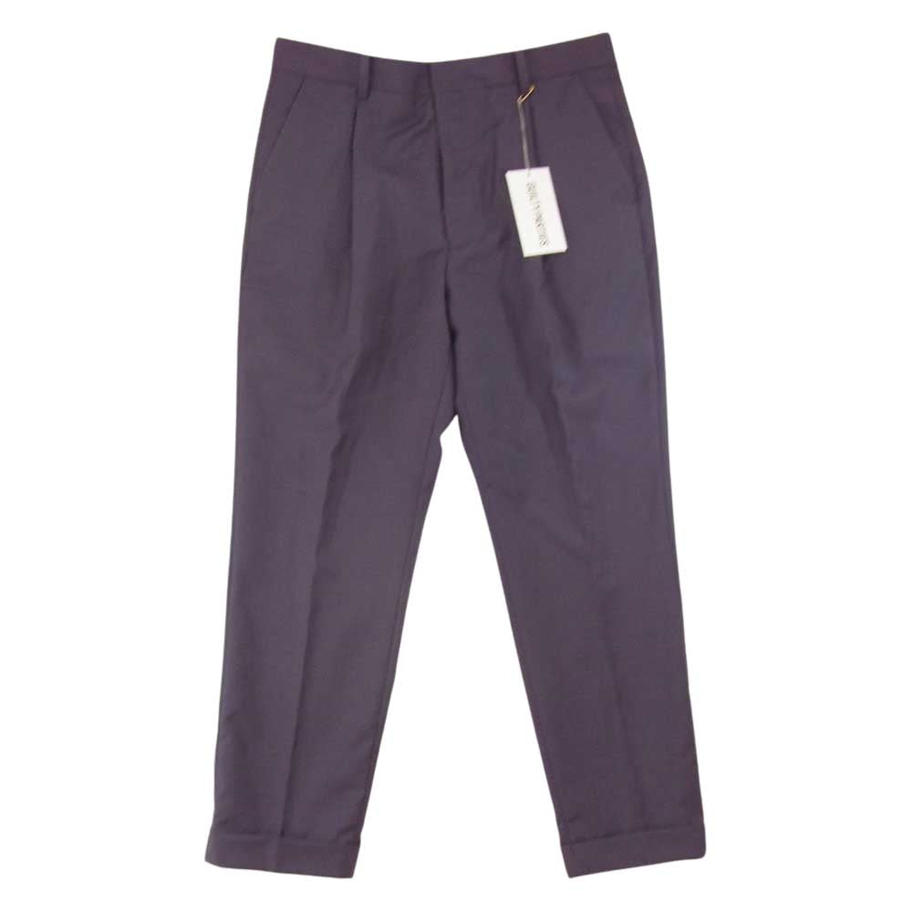 WACKO MARIA ワコマリア 19SS 19SS-WMP-TR01  PLEATED TROUSERS  プリーツ トラウザーズ パンツ パープル パープル系 M【中古】