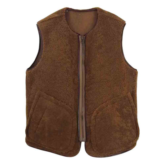 NAISSANCE ネサーンス 17AW REVERSIBLE MOUTON VEST リバーシブル ムートン ベスト  ブラウン系 XL【美品】【中古】