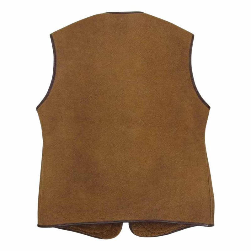 NAISSANCE ネサーンス 17AW REVERSIBLE MOUTON VEST リバーシブル ムートン ベスト ブラウン系 XL【美品】【中古】