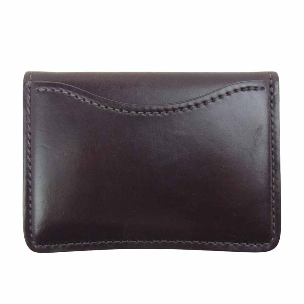 WILDSWANS ワイルドスワンズ TONGUE タング レザー コインケース カード コイン ケース ミニウォレット ダークブラウン系【中古】