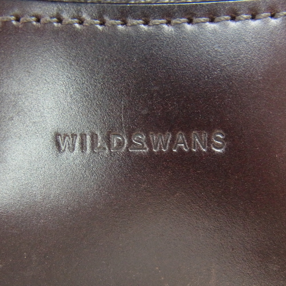 WILDSWANS ワイルドスワンズ TONGUE タング レザー コインケース カード コイン ケース ミニウォレット ダークブラウン系【中古】