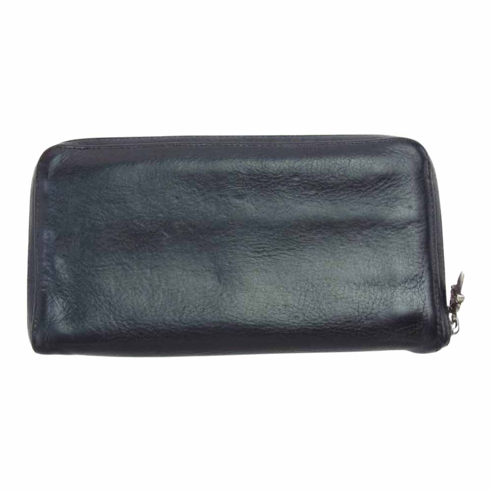 CHROME HEARTS クロムハーツ（原本無） REC F ZIP プレーン ジップ ラウンドファスナー ロングウォレット 長財布 ブラック系【中古】