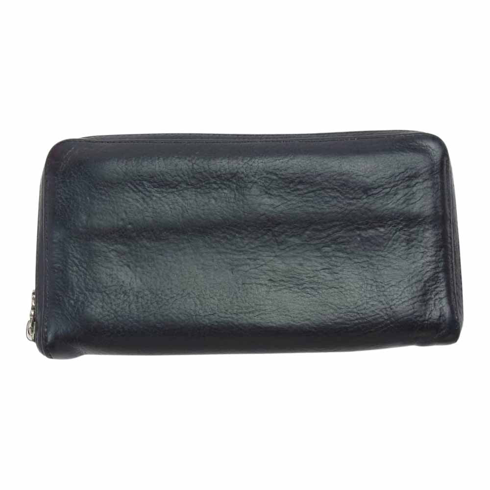 CHROME HEARTS クロムハーツ（原本無） REC F ZIP プレーン ジップ ラウンドファスナー ロングウォレット 長財布 ブラック系【中古】