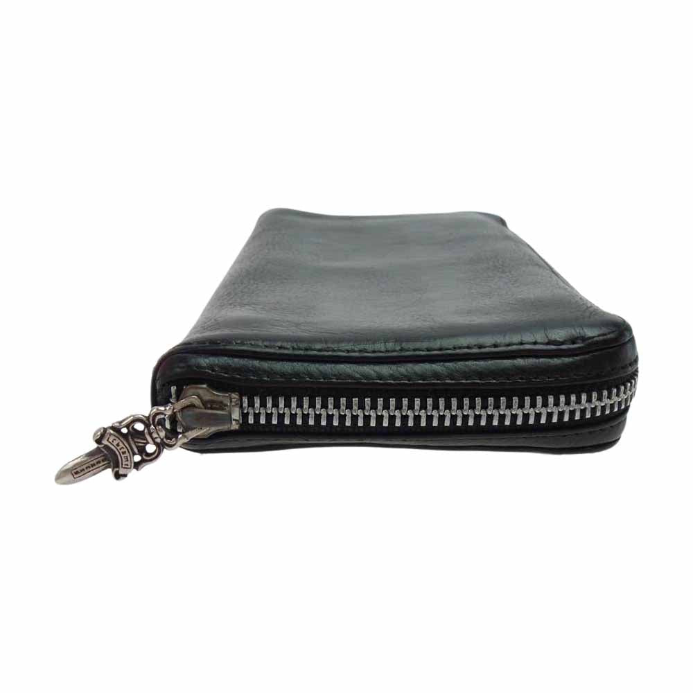 CHROME HEARTS クロムハーツ（原本無） REC F ZIP プレーン ジップ ラウンドファスナー ロングウォレット 長財布 ブラック系【中古】