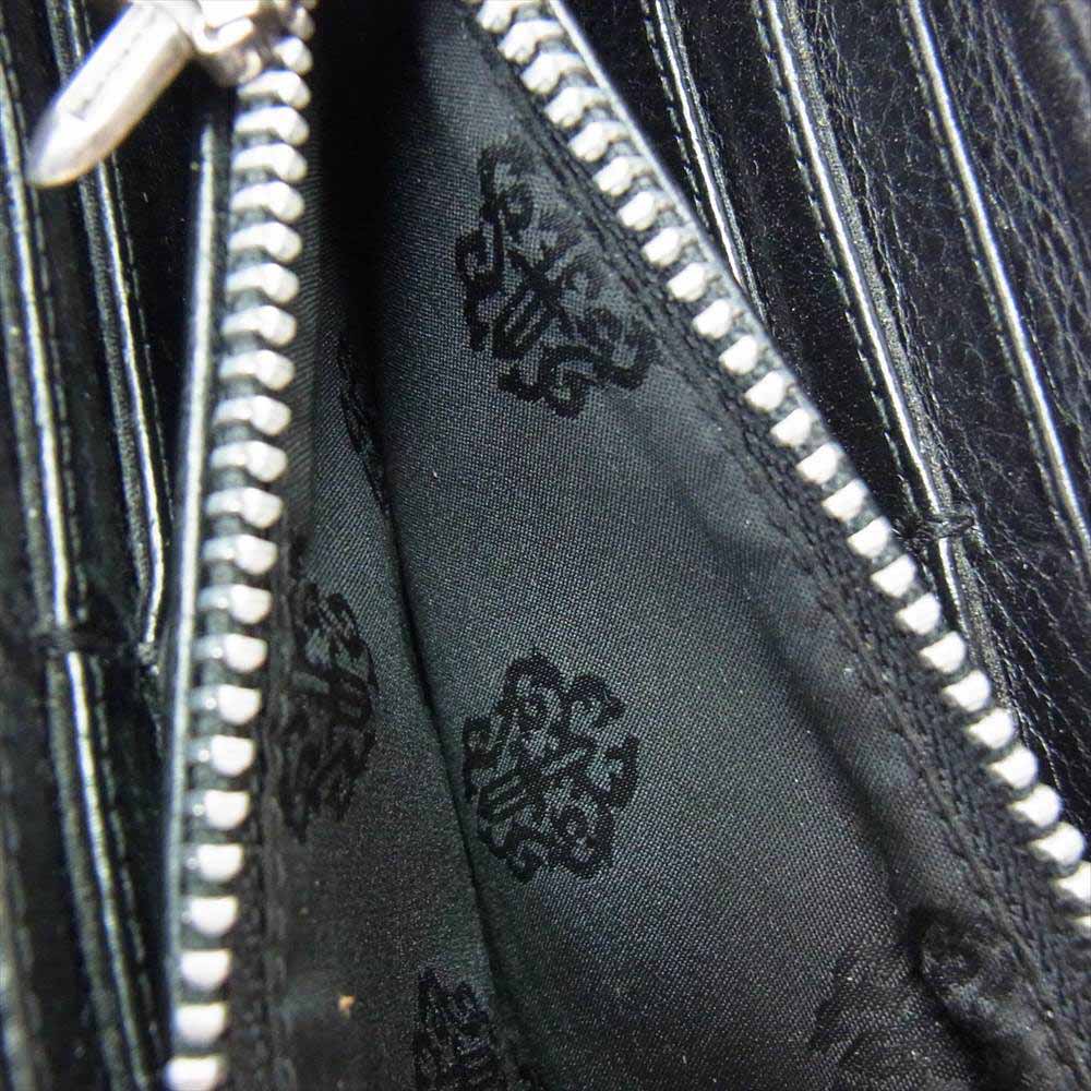CHROME HEARTS クロムハーツ（原本無） REC F ZIP プレーン ジップ ラウンドファスナー ロングウォレット 長財布 ブラック系【中古】