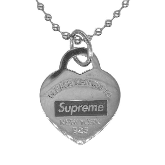 Supreme シュプリーム 21AW TIFFANY&Co. Return to Tiffany Heart Tag Pendant リターントゥーティファニー ハートタグ ペンダント ネックレス シルバー系【中古】