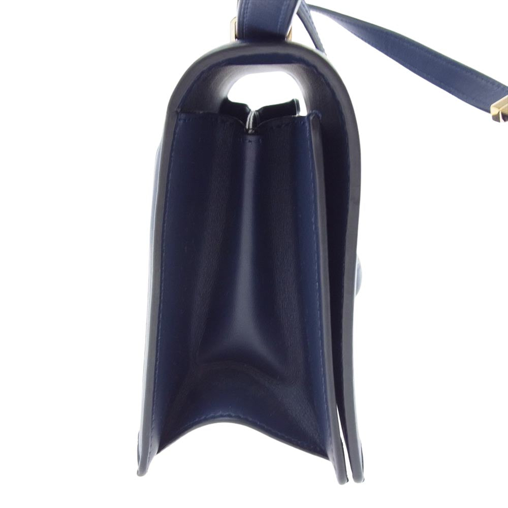 LOEWE ロエベ バルセロナ 2Way ショルダー バッグ ネイビー系【美品】【中古】