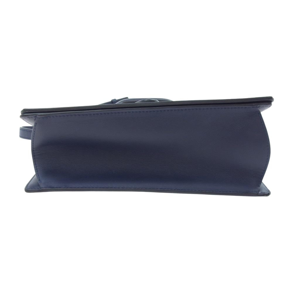 LOEWE ロエベ バルセロナ 2Way ショルダー バッグ ネイビー系【美品】【中古】