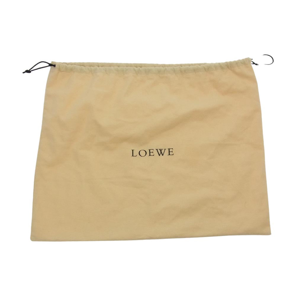 LOEWE ロエベ バルセロナ 2Way ショルダー バッグ ネイビー系【美品】【中古】
