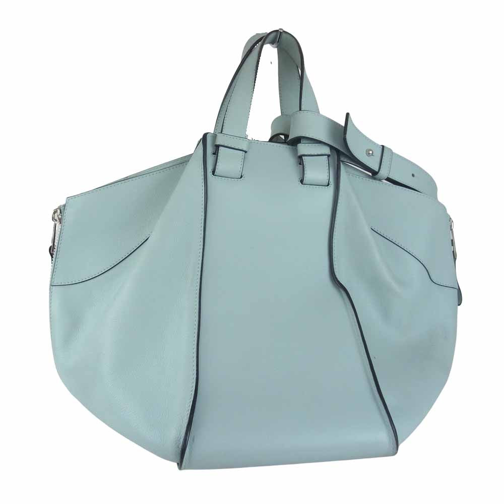 LOEWE ロエベ ハンモックDW ミディアム アクア シルバー金具 ハンドバッグ ブルー系【中古】