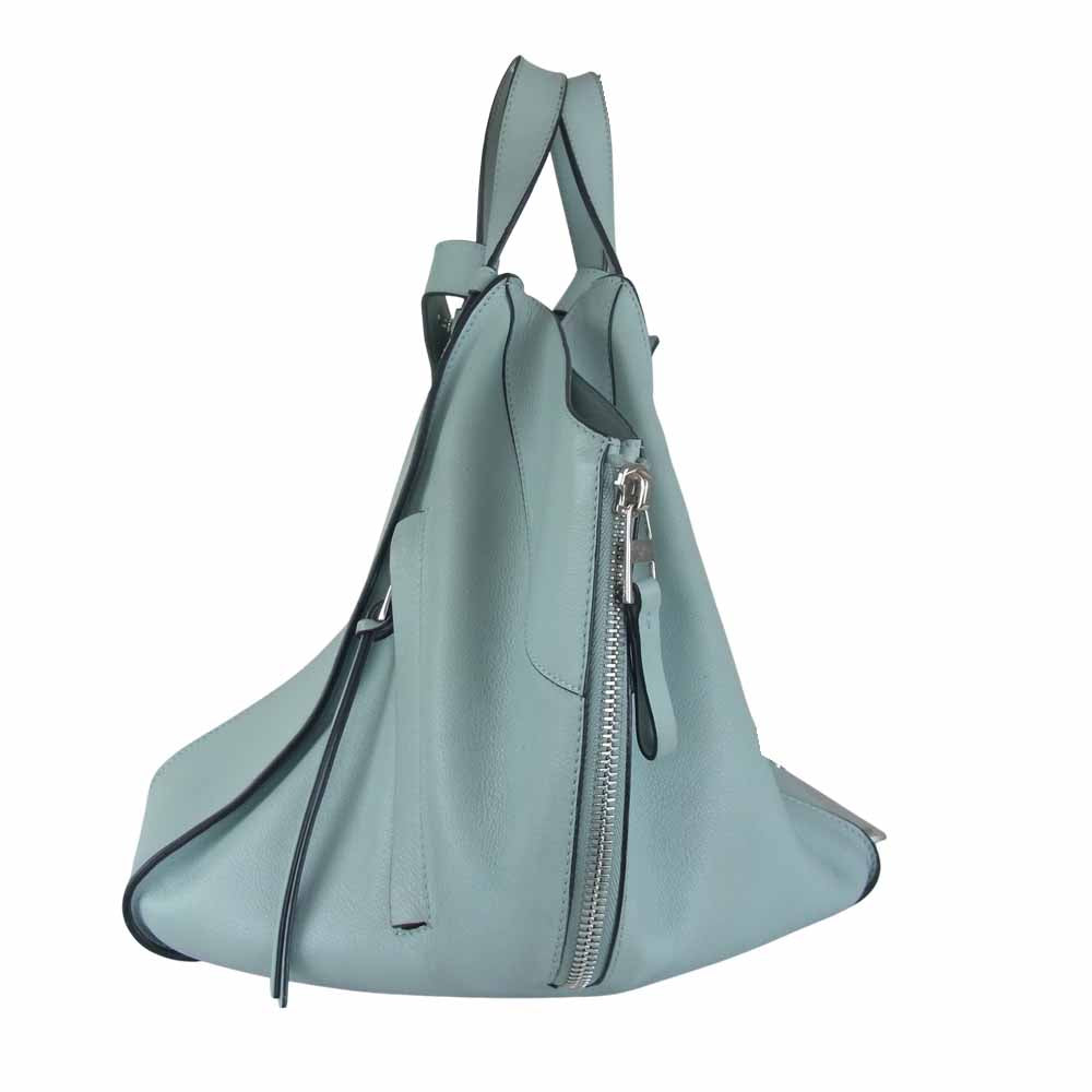 LOEWE ロエベ ハンモックDW ミディアム アクア シルバー金具 ハンドバッグ ブルー系【中古】