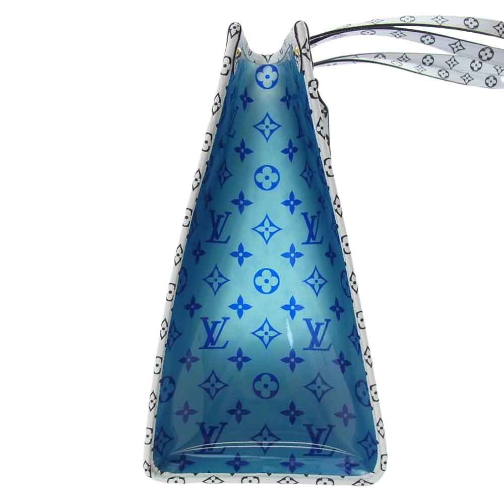 LOUIS VUITTON ルイ・ヴィトン M44720 モノグラム ジャイアント オンザゴー GM 沖縄限定 トートバッグ ブルー系 ライトブルー系 マルチカラー系【中古】