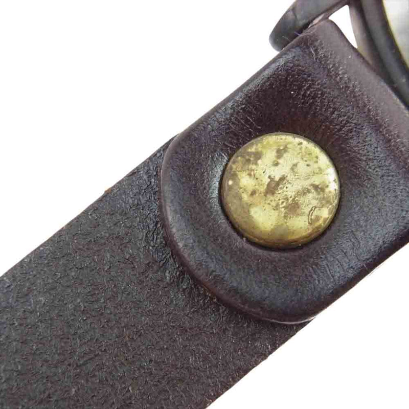 ムーラ RER-23B 日本製 ハンドメイド スケルトン 真鍮ケース 手巻き 腕時計 ブラウン系【中古】