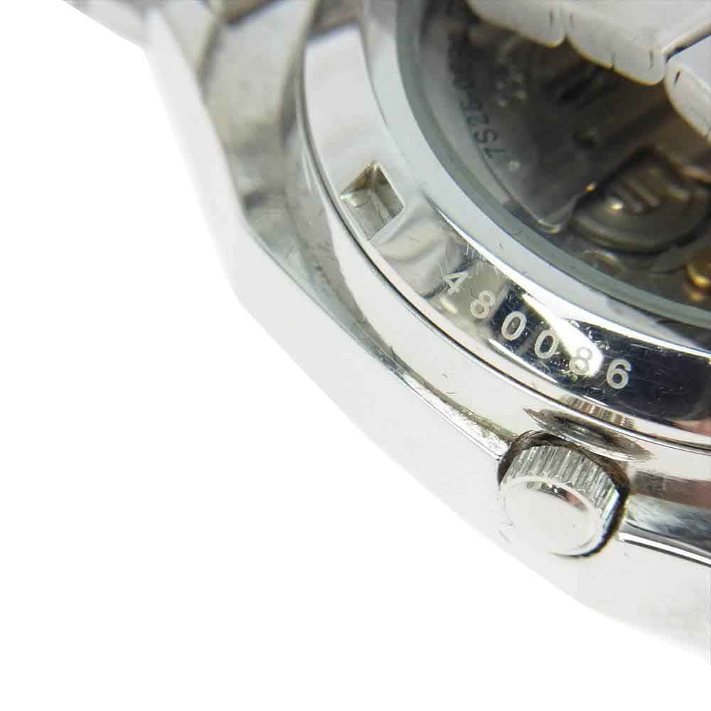 SEIKO セイコー 7S26-00R0 5 ファイブ スクエア 裏スケ デイデイト オートマチック 自動巻き 腕時計 ウォッチ シルバー系【中古】