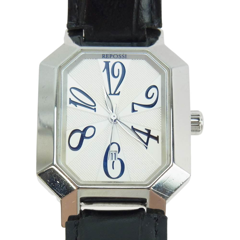 レポシ R1SQ スイス製 モンテカルロ クォーツ 腕時計 ウォッチ ブラック系【中古】