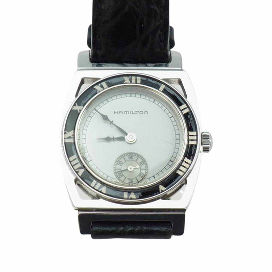 HAMILTON ハミルトン 6221 PIPING ROCK YANKEES WORLD CHAMPIONS 1928 パイピングロック ヤンキース 復刻モデル 手巻き 腕時計 ウォッチ  ブラック系【中古】