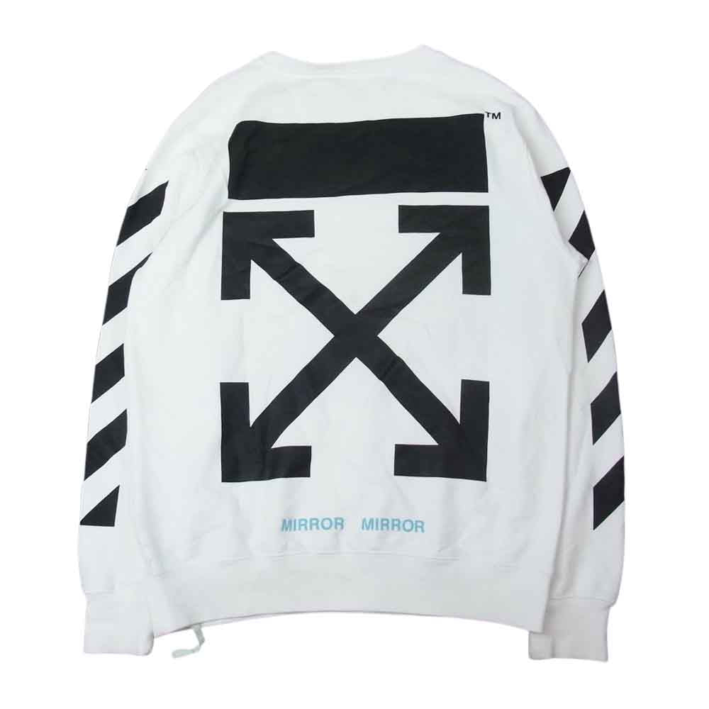 OFF-WHITE オフホワイト GARABAGGIO クルーネック スウェット ホワイト系 ブラック系 S【中古】