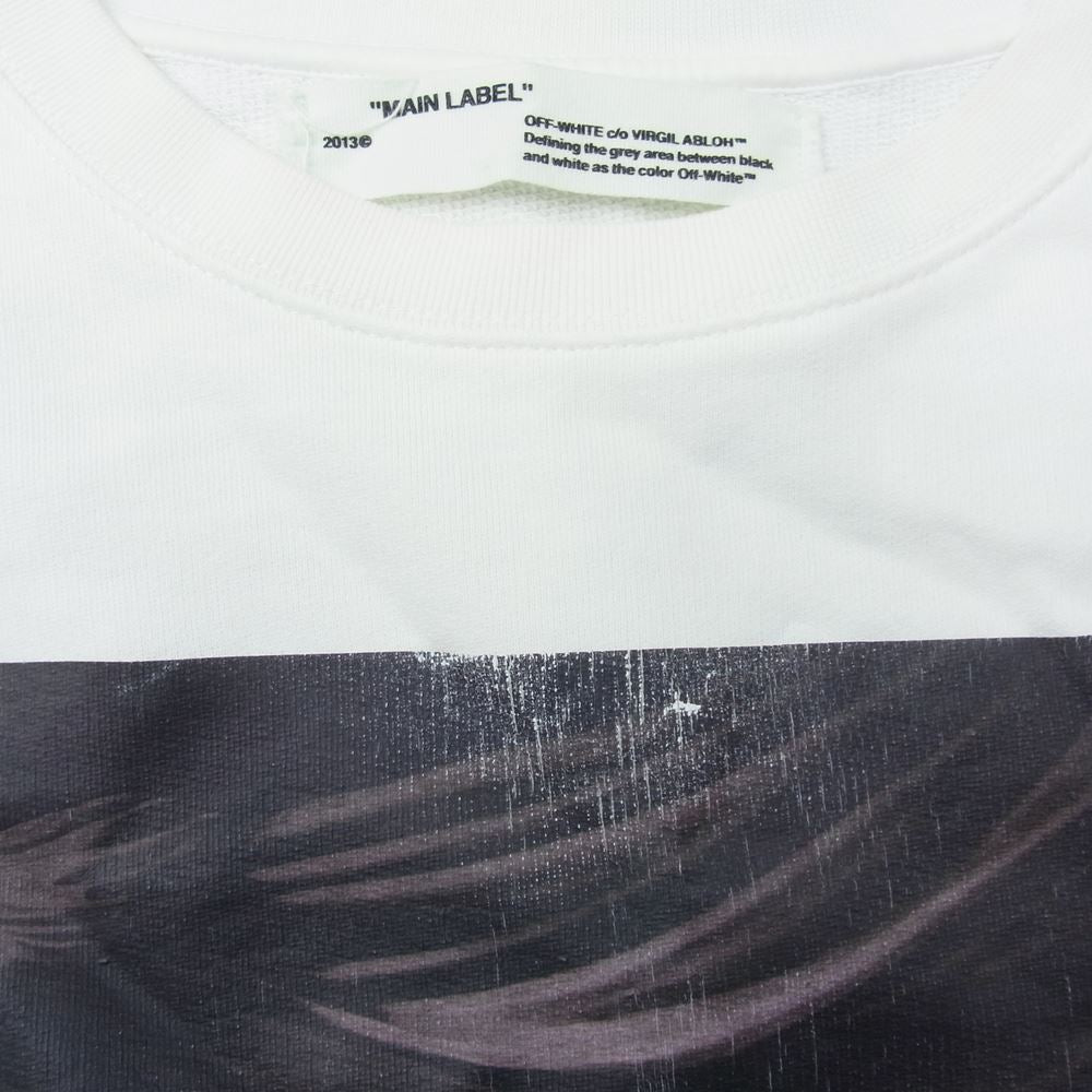 OFF-WHITE オフホワイト GARABAGGIO クルーネック スウェット ホワイト系 ブラック系 S【中古】