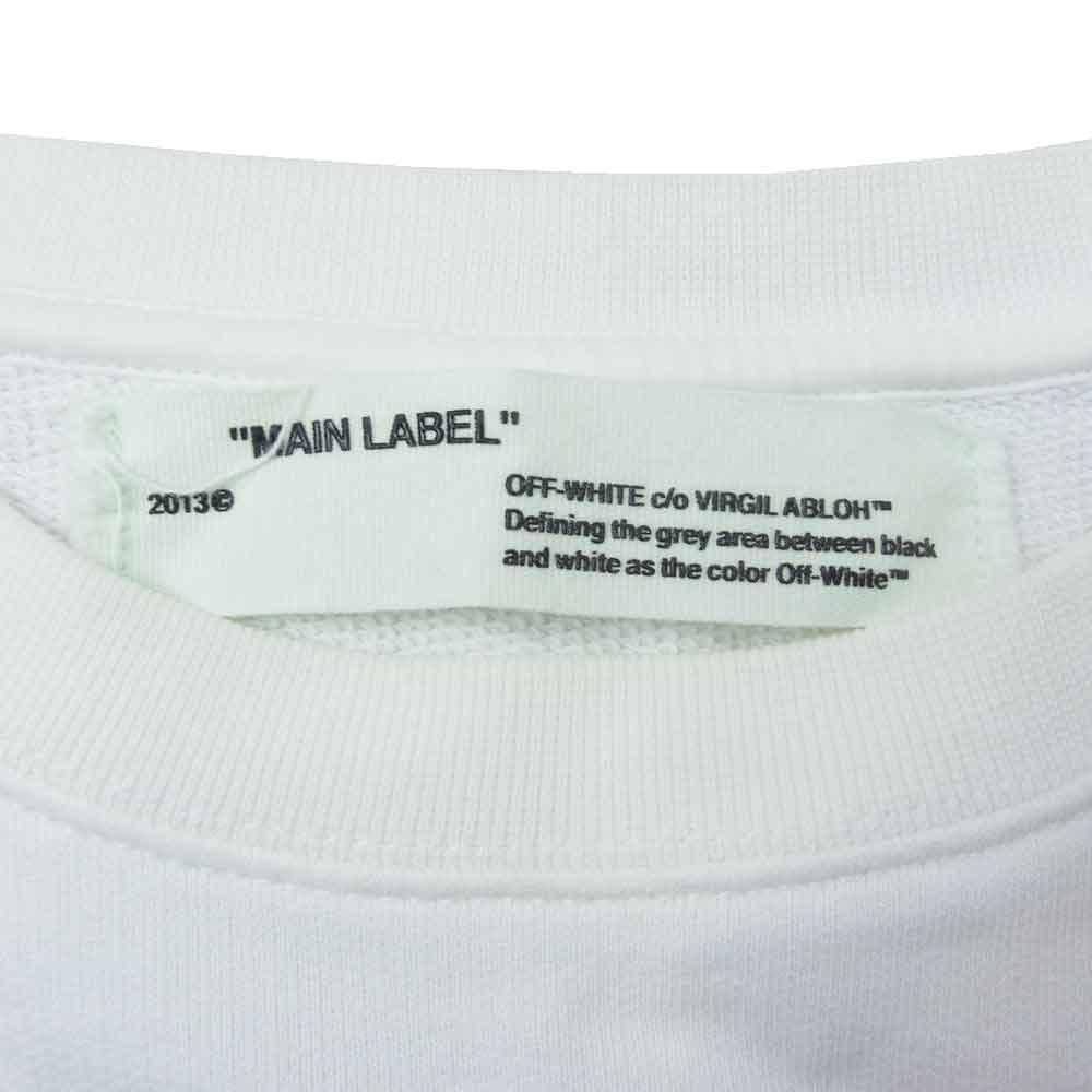 OFF-WHITE オフホワイト GARABAGGIO クルーネック スウェット ホワイト系 ブラック系 S【中古】