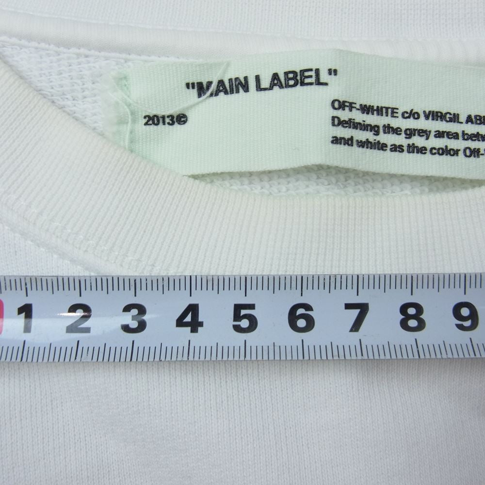 OFF-WHITE オフホワイト GARABAGGIO クルーネック スウェット ホワイト系 ブラック系 S【中古】