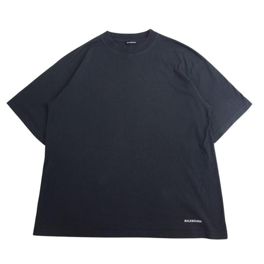 BALENCIAGA バレンシアガ 18SS 541853 TCV41 ロゴ刺繍 オーバーサイズ 半袖Tシャツ グレー系 S【中古】